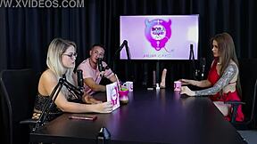 brazilian blonde regrets no vibrator after assault but rediscovers pleasure in wild swinger lingerie romp - tati weg sheer red.