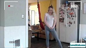 babysitter fingers shaved pussy for boss lady 👀💦
