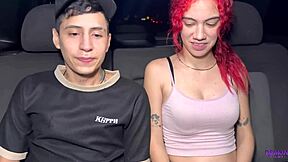 JOVENCITA BENT OVER FOR PUBLIC CAR FUCK BY COLOMBIAN STUD
