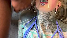 Hey check bts anal dap threesome with tattooed pornstar and two huge black cocks