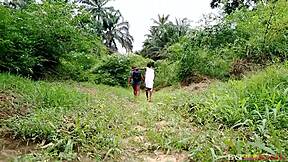 local lady moves from forest stay to house for intimate outdoor connection