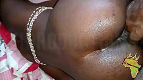 African teen slut yells take that dick while getting pounded doggystyle