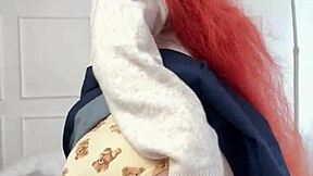 Redhead College Student Spanked in Private Uniform Play