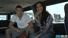 hot long hair dominican slut fucked hard in car for cash uhh she takes it all