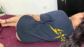 madrastra shares bed with horny hijastro in taboo spanish dorm room parody 😏