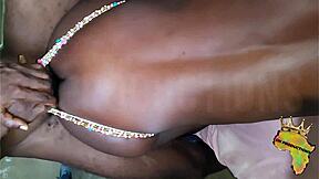 African teen slut yells take that dick while getting pounded doggystyle