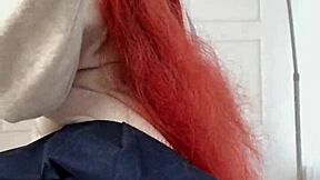 Redhead College Student Spanked in Private Uniform Play