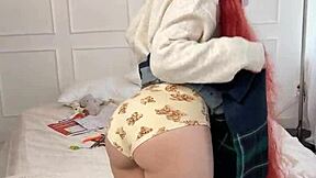 Redhead College Student Spanked in Private Uniform Play