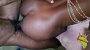 African teen slut yells take that dick while getting pounded doggystyle
