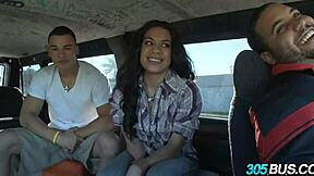 hot long hair dominican slut fucked hard in car for cash uhh she takes it all