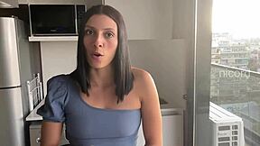 Petite latina slut bends over for boss and rides him cowgirl to seal the deal