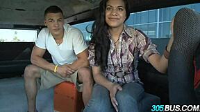 hot long hair dominican slut fucked hard in car for cash uhh she takes it all