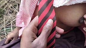 Hot Desi College Girl Gets Roughly Fucked in Forest!