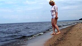 nimble mature mommy beach fun with young guys part 2
