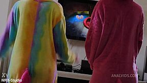 jessie way vivian grace fist asses fuck cocks in kitchen game