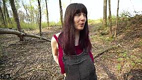 Amateur girlfriend jerks hard cocks woods homemade sex