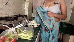 newlywed priya's huge tits bounce as neighbor's bbc fucks kitchen