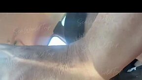 teen latina sucks tourist dick in car 😍 sloppy pov blowjob