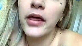 Blonde teen goes topless on webcam big ass tits bounce 😍🍑💦