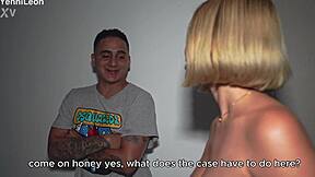 two monster cocks stretch tight latina teen's shaved vagina closeup