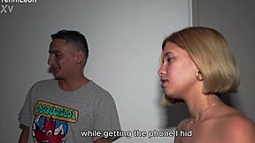 two monster cocks stretch tight latina teen's shaved vagina closeup