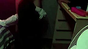 Hot Student Kneels for Blowjob Before Step Daddy Pounds Tight Pussy