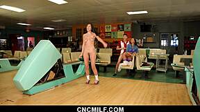 Parker Freeuses Girlfriend Aubrey And Stepmom Armani At Bowling Alley