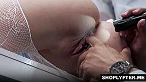 Officer Juan Largo Fingers And Fucks Slay Kay's Pussy In Shop