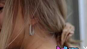 Cute small tits blonde teen model passion posing session