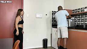 Branquinha's Post-Gym Anal Cardio on Black Monster Cock