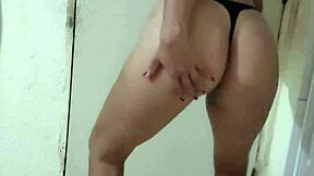 Wow this huge ass teen dances in tiny dress and heels with thong 😈