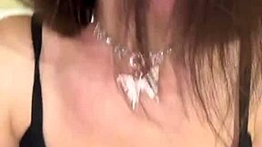 My stepsister caresses her big tits and pussy in close up