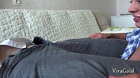 Deepthroat and rimming from stepsister