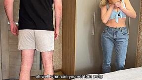 Real cheating fucked my wifes stepsister creampie while wife in kitchen