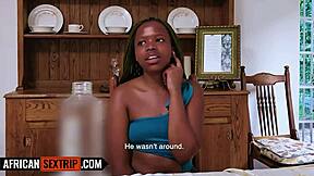 Petite Black Teen 18+ Used For Hardcore Interracial Sex By Big White Cock