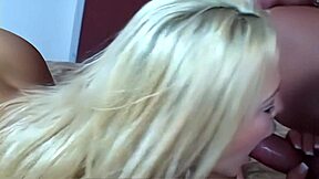 this guy watches cute blonde ride his cock outdoors