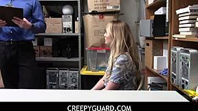 creepyguard crazy teen shoplifter Adira Allure drove the lp officer completely nuts