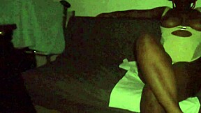 Kinky easter bad bunny ebony nerd Jhodez1 spits on huge pierced black tits deepthroat sloppy cock suck shaking boobs.