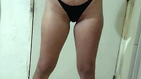Wow this huge ass teen dances in tiny dress and heels with thong 😈