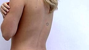 Cute small tits blonde teen model passion posing session