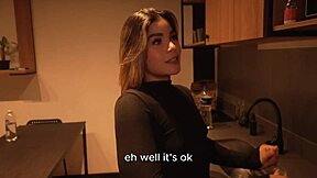 My latina stepdaughter blows me while we watch movies