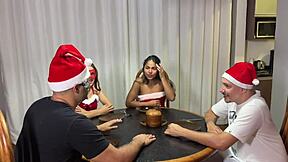 Brazilian couple swaps partners during christmas night at home