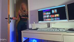 Stepsister sucks stepbros cock for the first time