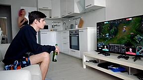 Hot Cosplay Sex Getting Fucked In Front Of The Tv