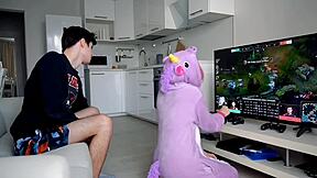 Hot Cosplay Sex Getting Fucked In Front Of The Tv