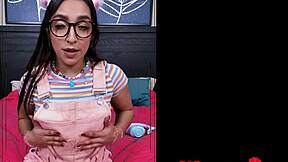 long hair latina gamer stepsis tricked into big ass fuck