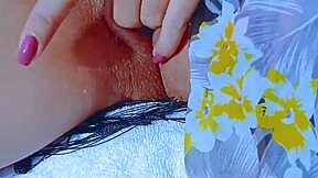 pink pussy latinas glass dildo after beach day
