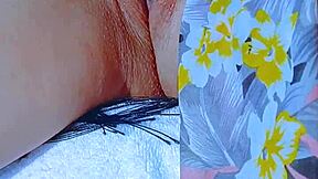 pink pussy latinas glass dildo after beach day
