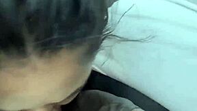 A stranger gets sloppy blowjob as payment for ride