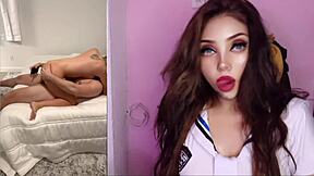 perfect body influencer films her first adult video